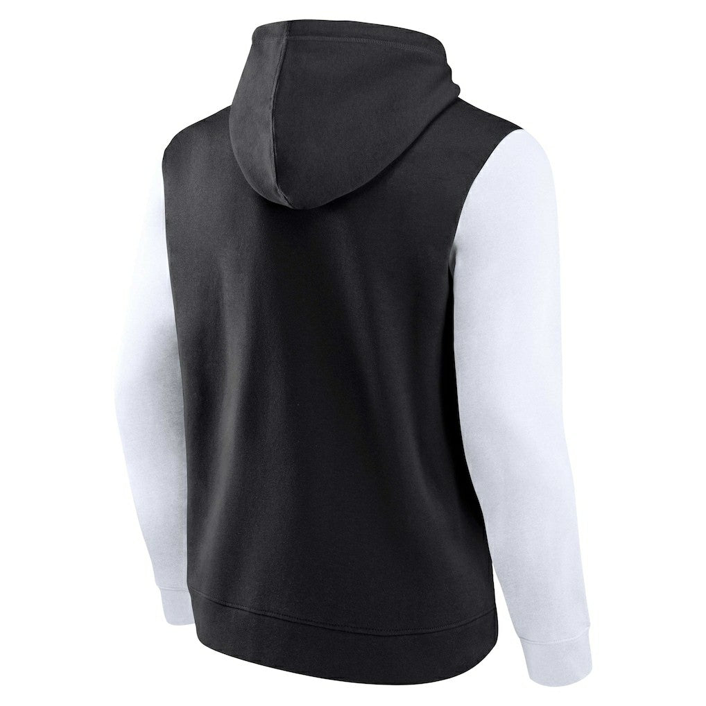 Brooklyn Nets Attack Colorblock Pullover Hoodie Black/White - Fanatics outlet