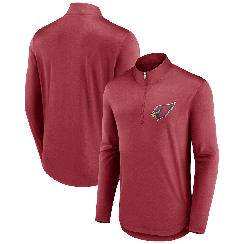 Arizona Cardinals Tough Minded Quarter-Zip Top - Cardinal Tops