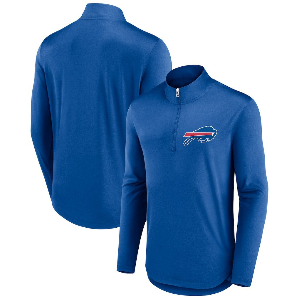 Buffalo Bills Tough Minded Quarter-Zip Top - Royal Tops