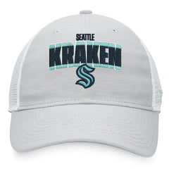 Seattle Kraken Fanatics Team Trucker Snapback Hat - Heather Gray/White | US 4645636