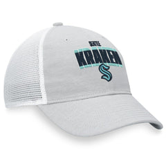 Seattle Kraken Fanatics Team Trucker Snapback Hat - Heather Gray/White | US 4645636