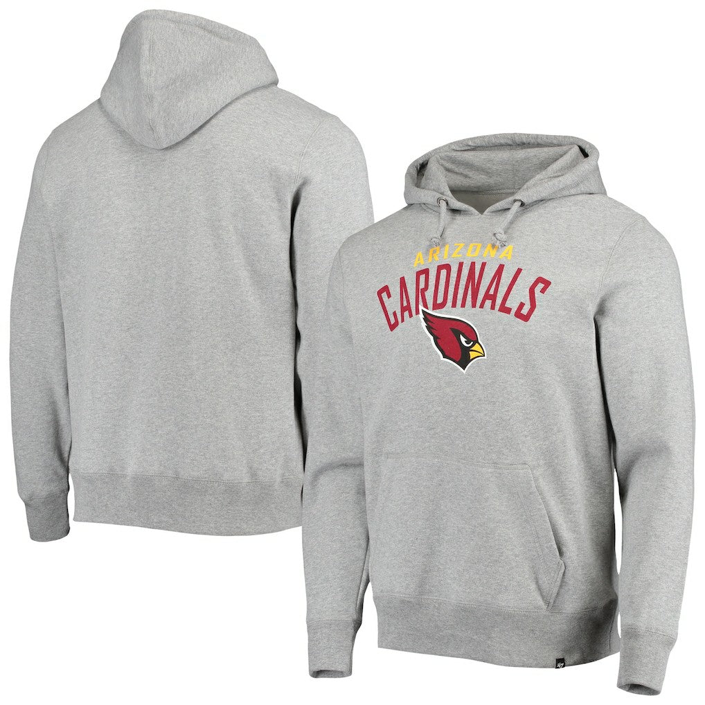 Arizona Cardinals '47 Outrush Headline Pullover Hoodie - Heathered Gray Hoodies