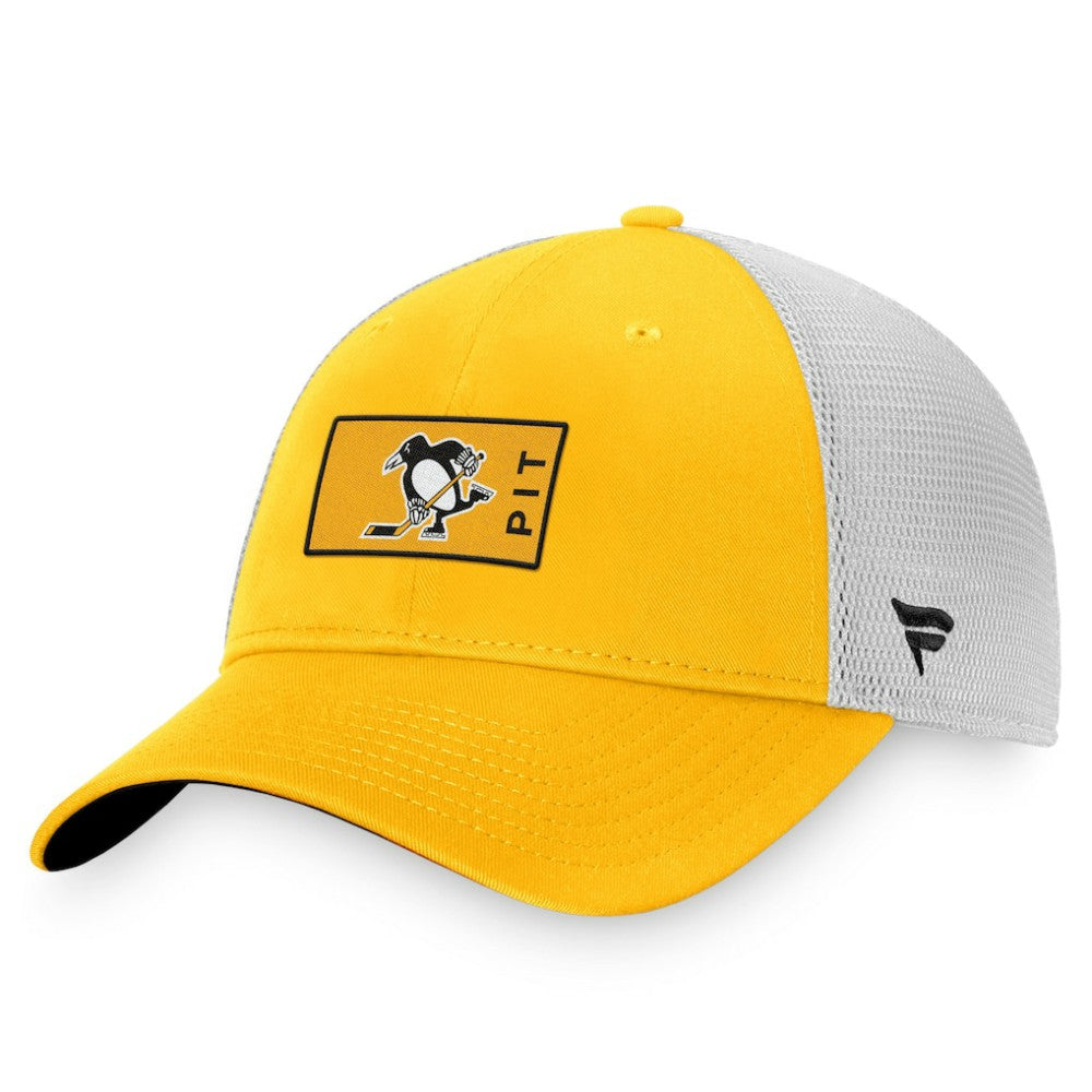 Pittsburgh Penguins Fanatics Authentic Pro Trucker Snapback Hat - Gold/White | US 4646698