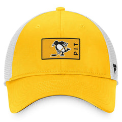 Pittsburgh Penguins Fanatics Authentic Pro Trucker Snapback Hat - Gold/White | US 4646698