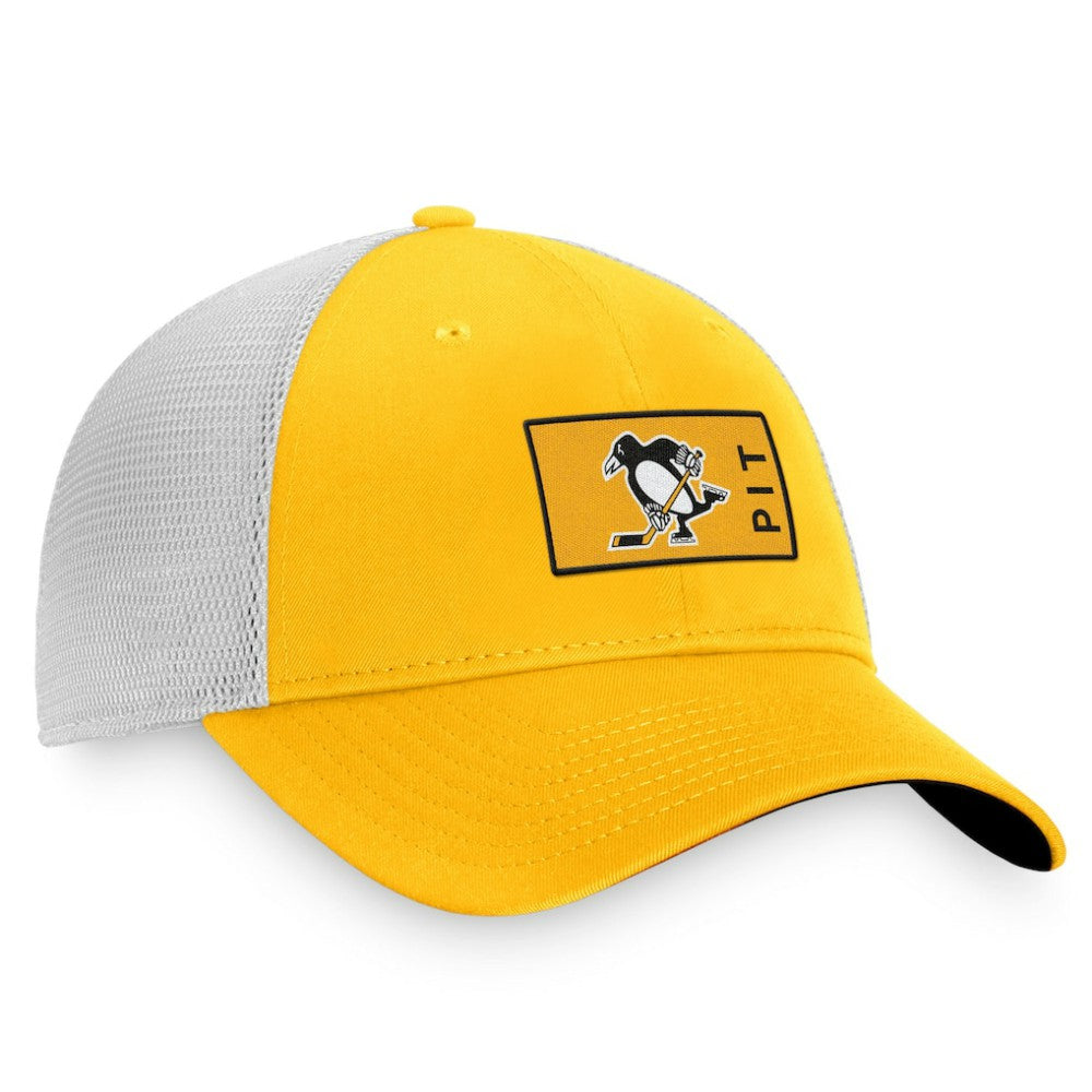 Pittsburgh Penguins Fanatics Authentic Pro Trucker Snapback Hat - Gold/White | US 4646698