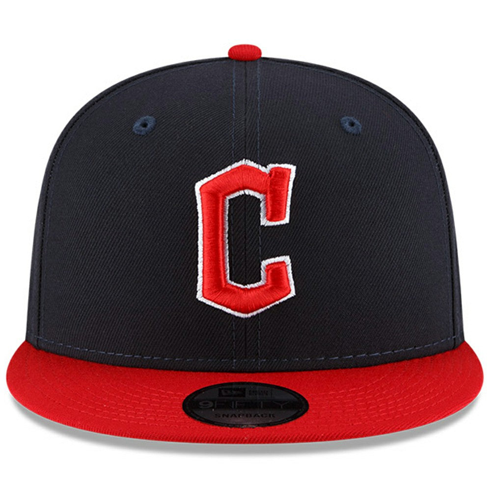Cleveland Guardians New Era Team Color 9FIFTY Snapback Adjustable Hat - Navy/Red Hats