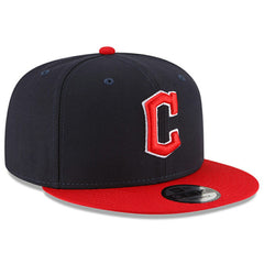 Cleveland Guardians New Era Team Color 9FIFTY Snapback Adjustable Hat - Navy/Red Hats