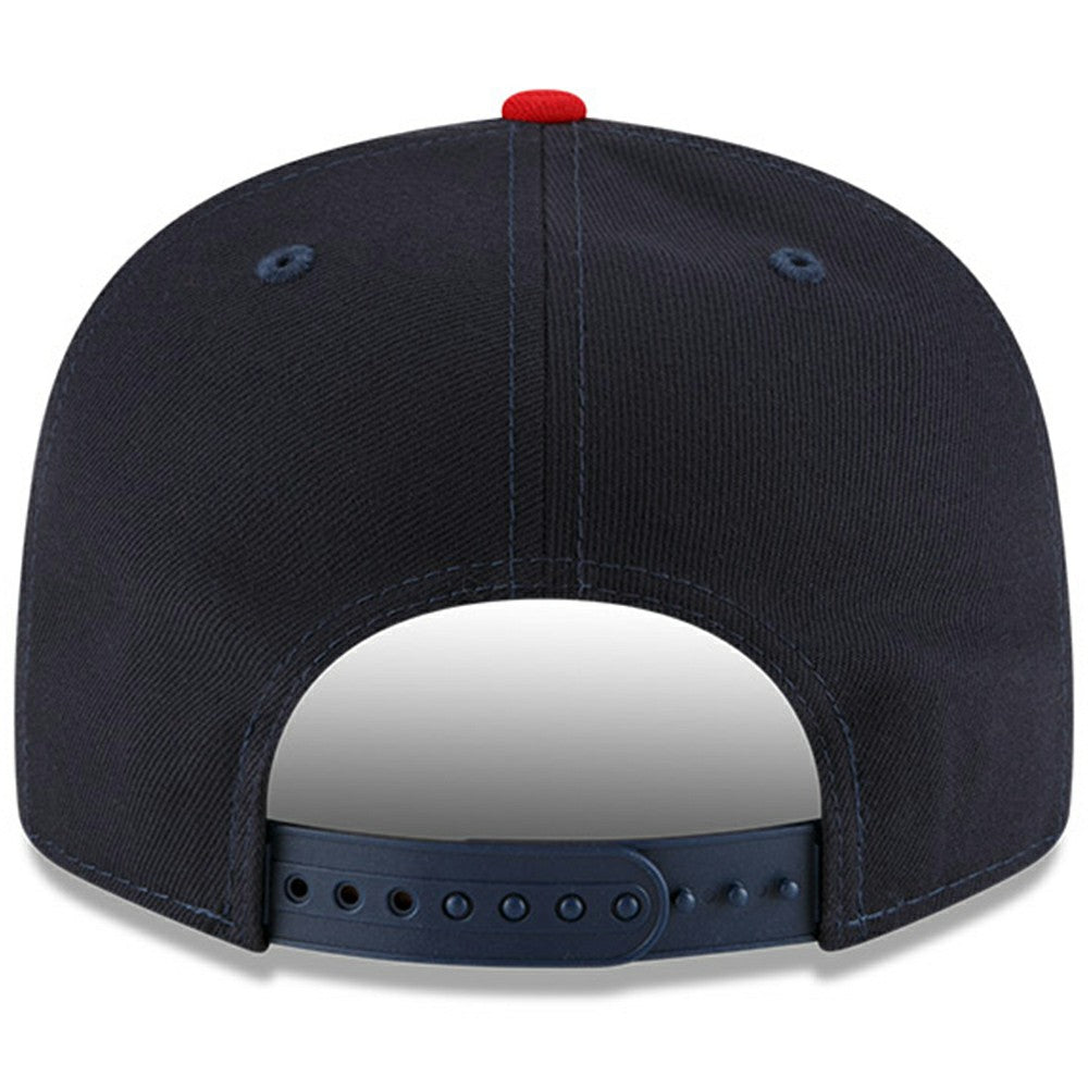 Cleveland Guardians New Era Team Color 9FIFTY Snapback Adjustable Hat - Navy/Red Hats