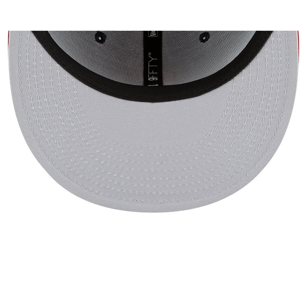 Cleveland Guardians New Era Team Color 9FIFTY Snapback Adjustable Hat - Navy/Red Hats