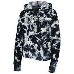 Brooklyn Nets Women's Brushed Cotton Tie-Dye Pullover Hoodie Black - New Era