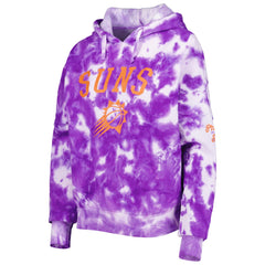 Phoenix Suns Women's Brushed Cotton Tie-Dye Pullover Hoodie Purple - New Era