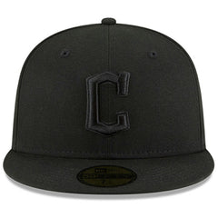 Cleveland Guardians New Era 59FIFTY Fitted Hat - Black/Black Hats
