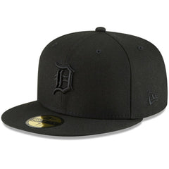Detroit Tigers New Era Black on Black 59FIFTY Fitted Hat Hats