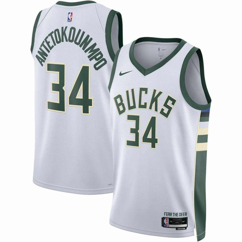 Giannis Antetokounmpo Milwaukee Bucks Unisex Swingman Jersey Association Edition White - Nike