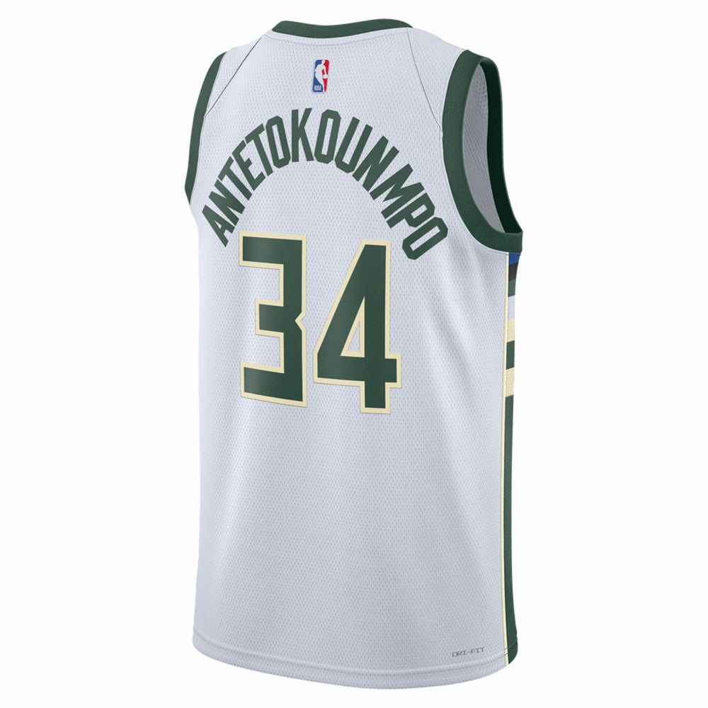 Giannis Antetokounmpo Milwaukee Bucks Unisex Swingman Jersey Association Edition White - Nike
