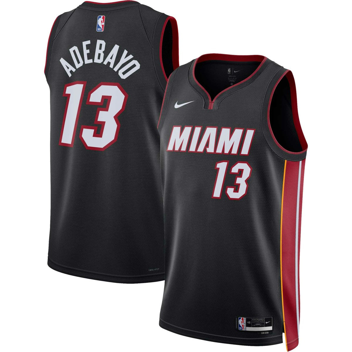 Bam Adebayo Miami Heat Unisex Swingman Jersey Icon Edition Black - Nike