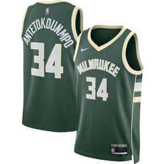 Giannis Antetokounmpo Milwaukee Bucks Unisex Swingman Jersey Icon Edition Hunter Green - Nike