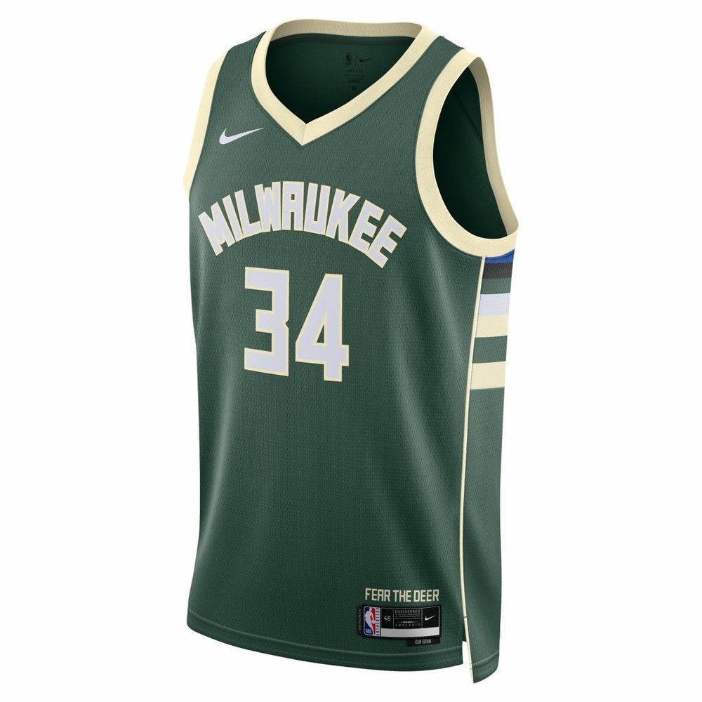 Giannis Antetokounmpo Milwaukee Bucks Unisex Swingman Jersey Icon Edition Hunter Green - Nike