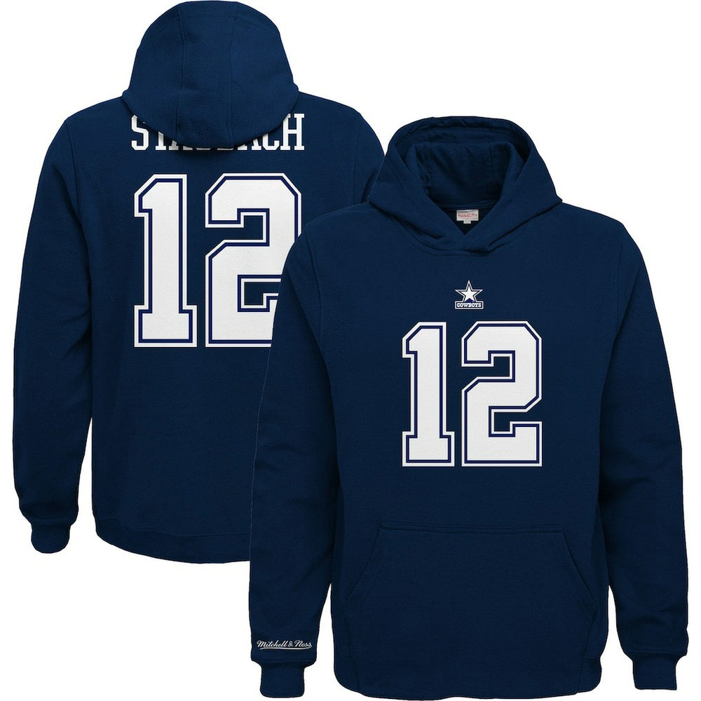 Dallas Cowboys Youth Retired Player Name & Number Pullover Hoodie - Navy Hoodies