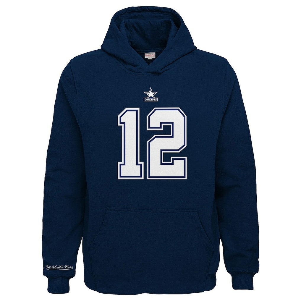 Dallas Cowboys Youth Retired Player Name & Number Pullover Hoodie - Navy Hoodies