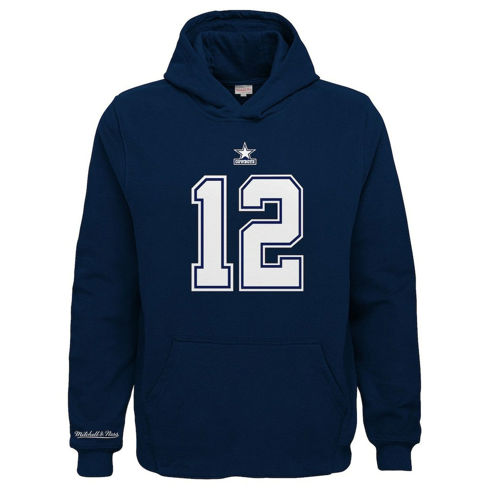 Dallas Cowboys Youth Retired Player Name & Number Pullover Hoodie - Navy Hoodies