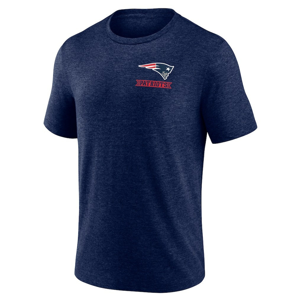New England Patriots Diamond Scroll Tri-Blend T-Shirt - Navy T-shirts