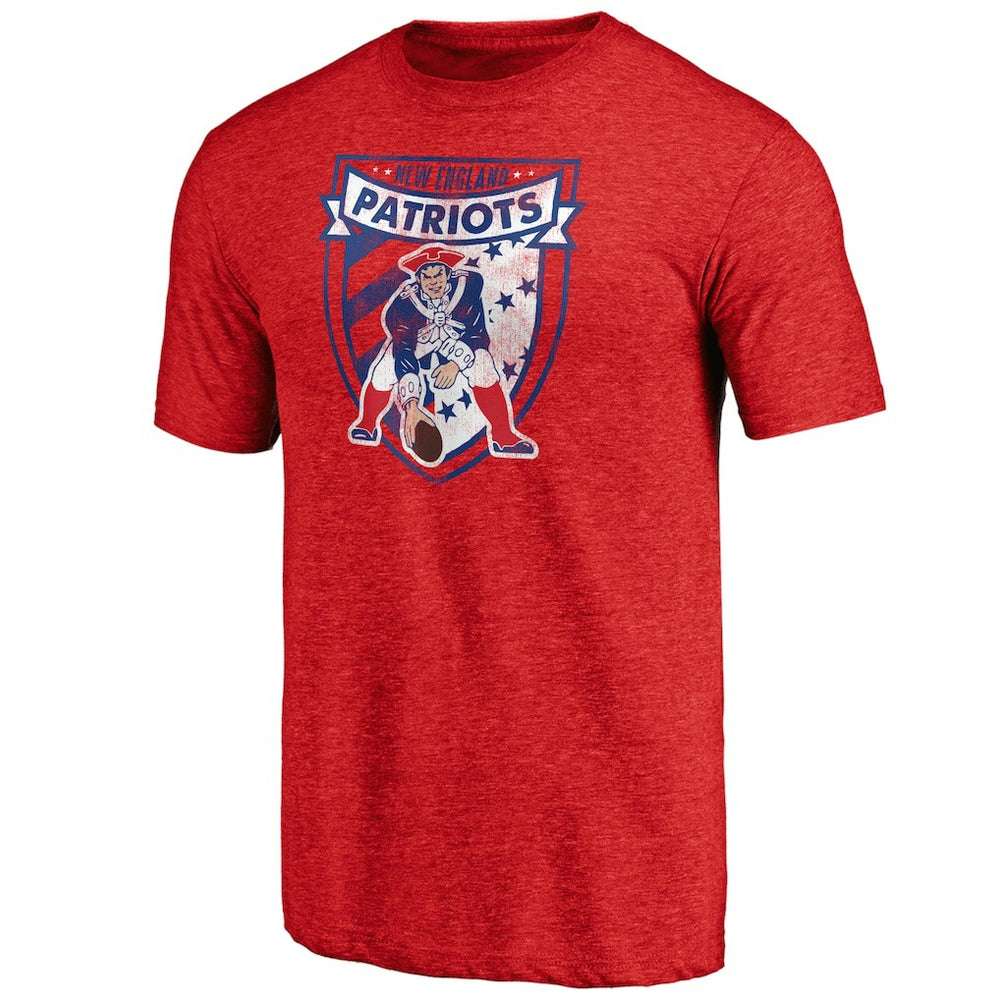New England Patriots Hometown Collection The Shield Tri-Blend T-Shirt - Red T-shirts