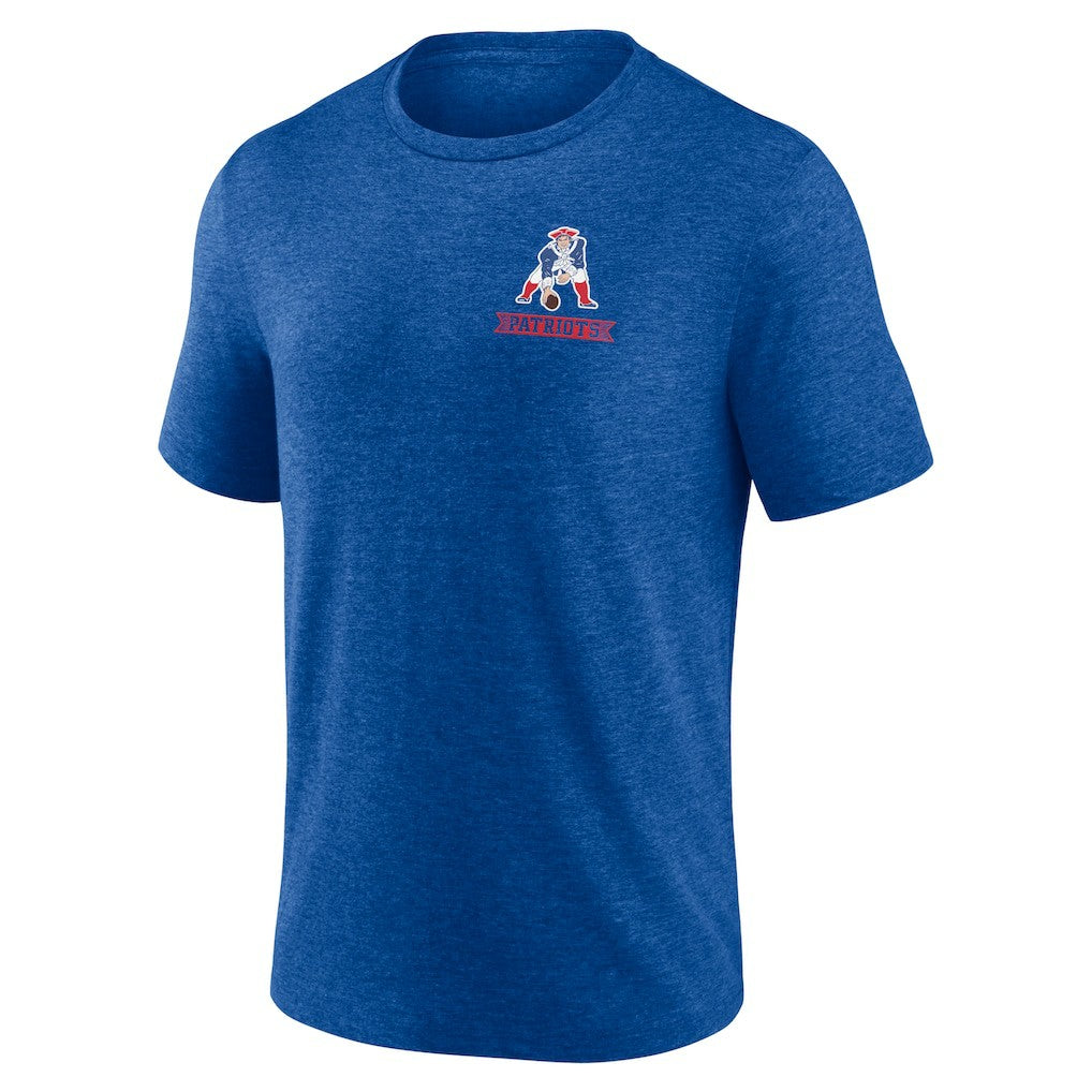 New England Patriots Diamond Scroll Tri-Blend T-Shirt - Royal T-shirts
