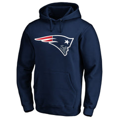 New England Patriots Primary Logo Fitted Pullover Hoodie - Navy Hoodies