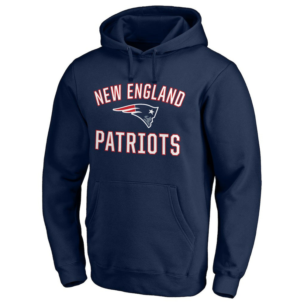 New England Patriots Victory Arch Team Fitted Pullover Hoodie - Navy Hoodies