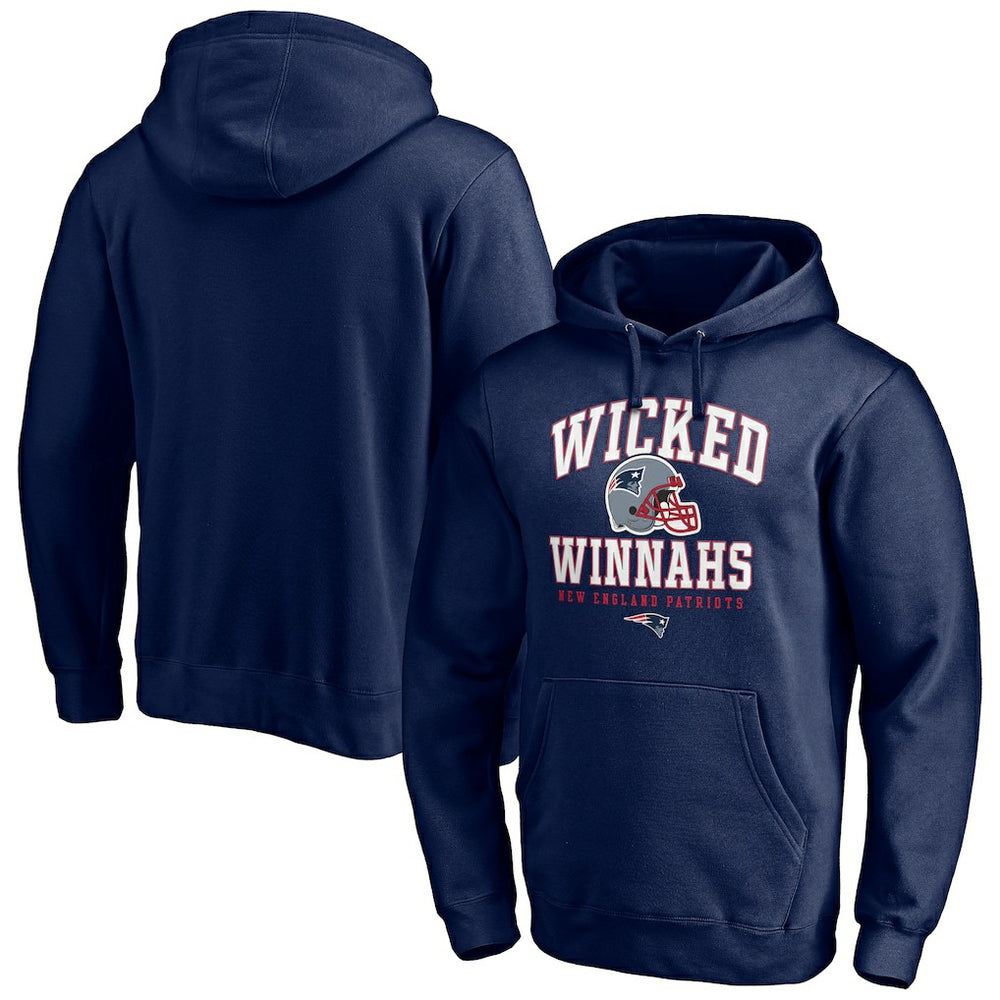 New England Patriots Hometown Collection Wicked Winnahs Pullover Hoodie - Navy Hoodies
