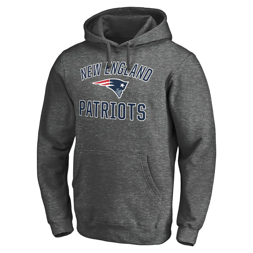 New England Patriots Victory Arch Team Fitted Pullover Hoodie - Charcoal Hoodies