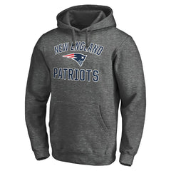 New England Patriots Victory Arch Team Fitted Pullover Hoodie - Charcoal Hoodies