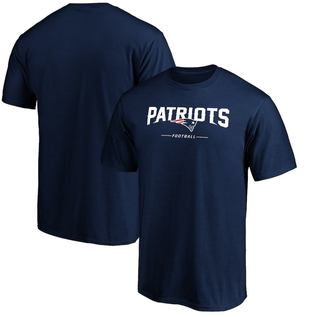 New England Patriots Team Lockup T-Shirt - Navy T-shirts