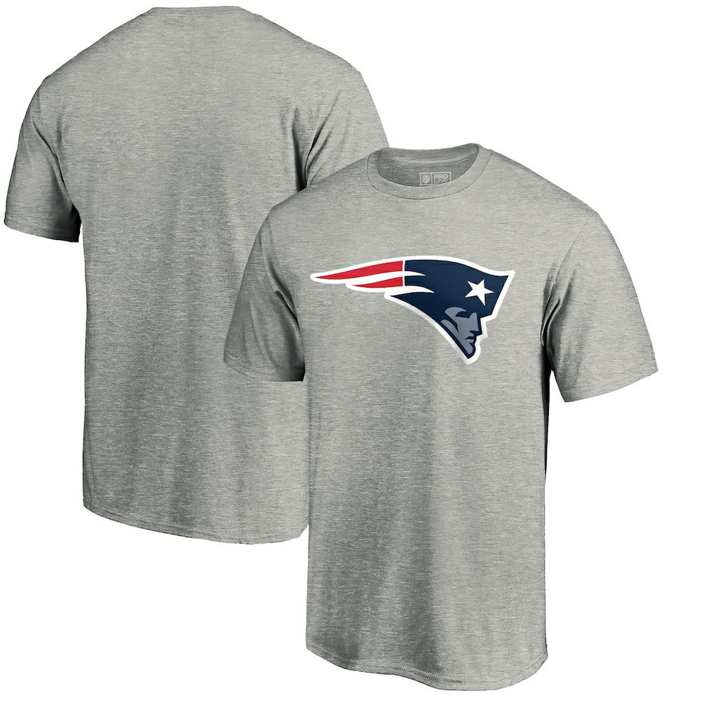 New England Patriots Primary Logo T-Shirt - Heather Gray T-shirts