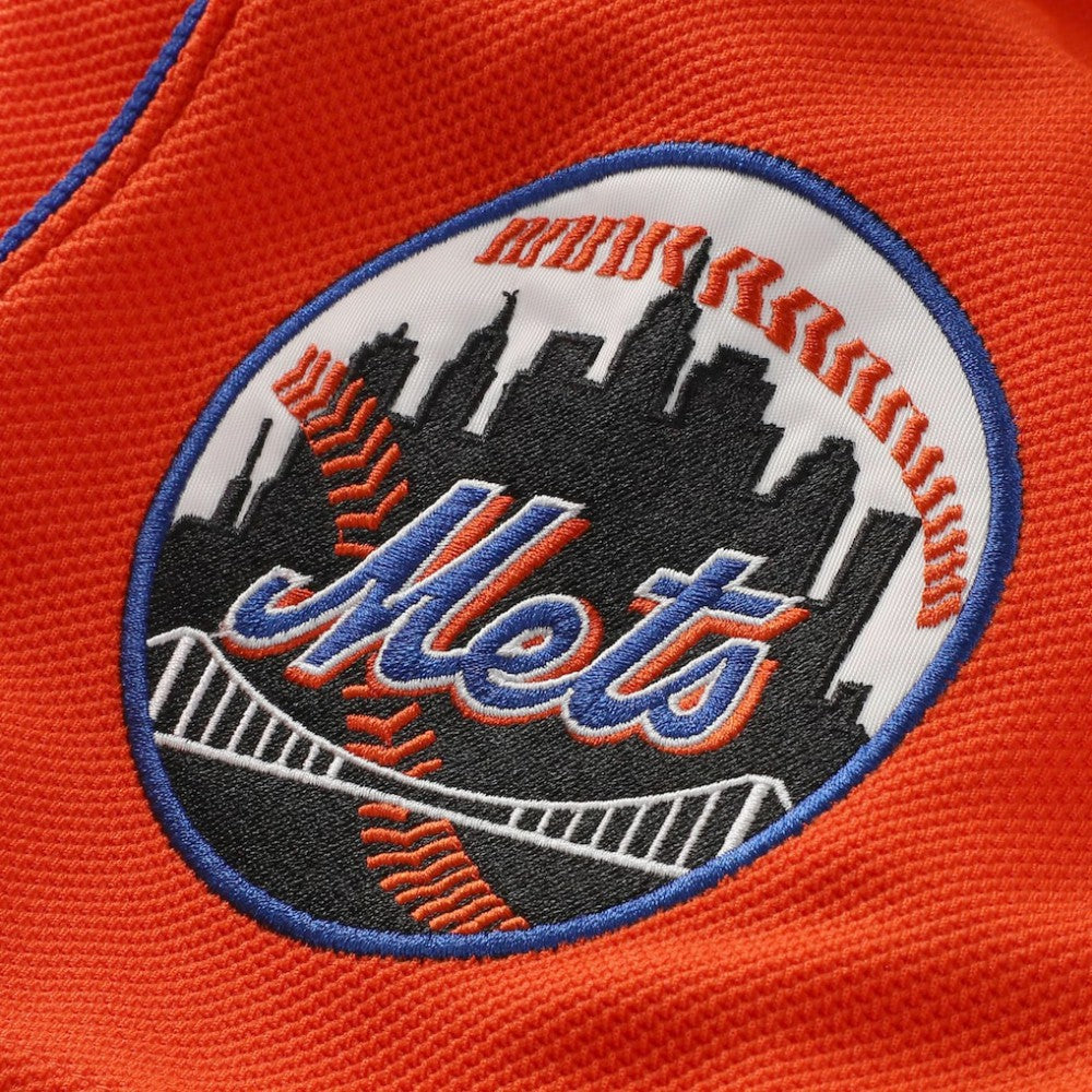 Mike Piazza New York Mets Mitchell & Ness Cooperstown Collection Mesh Batting Practice Button-Up Jersey - Orange Jerseys
