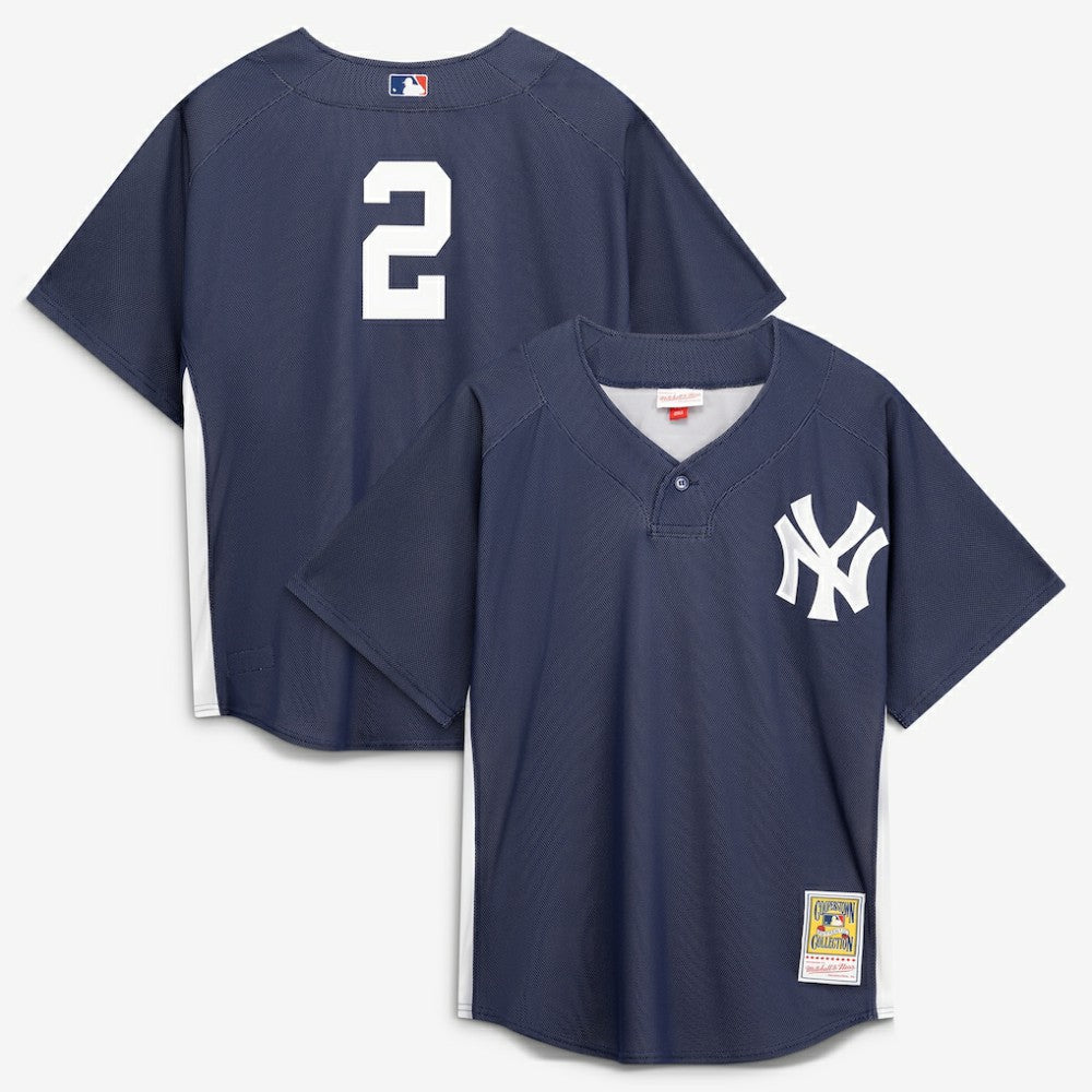 Derek Jeter New York Yankees Mitchell & Ness Authentic Batting Practice Jersey - Navy Jerseys
