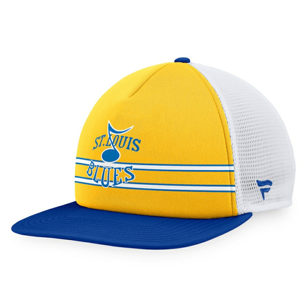 St. Louis Blues Fanatics Special Edition 2.0 Trucker Snapback Adjustable Hat - Gold/Blue | US 4655592
