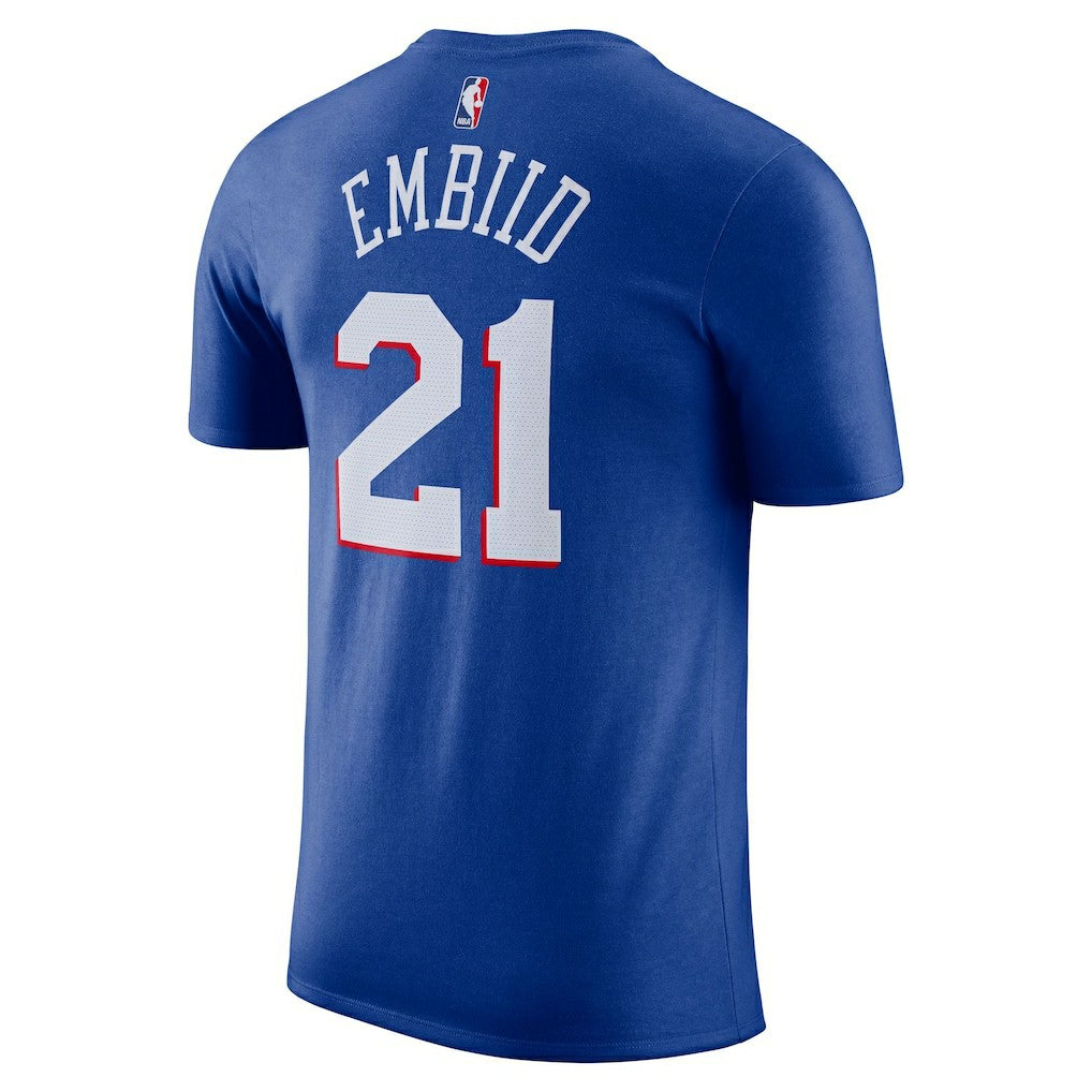 Joel Embiid Philadelphia 76ers Icon 2022/23 Name & Number T-Shirt Royal - Nike