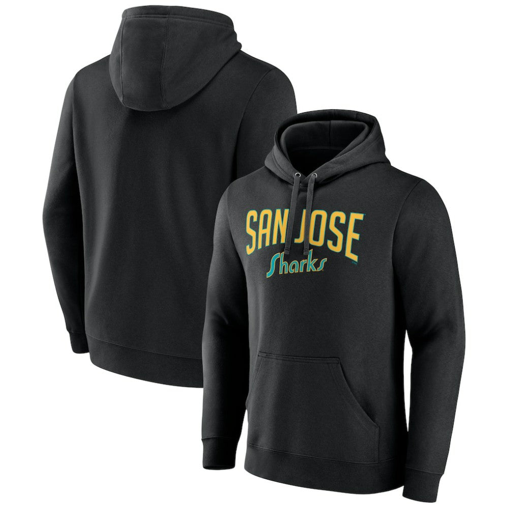 San Jose Sharks Fanatics Special Edition 2.0 Wordmark Pullover Hoodie - Black | US 4659680