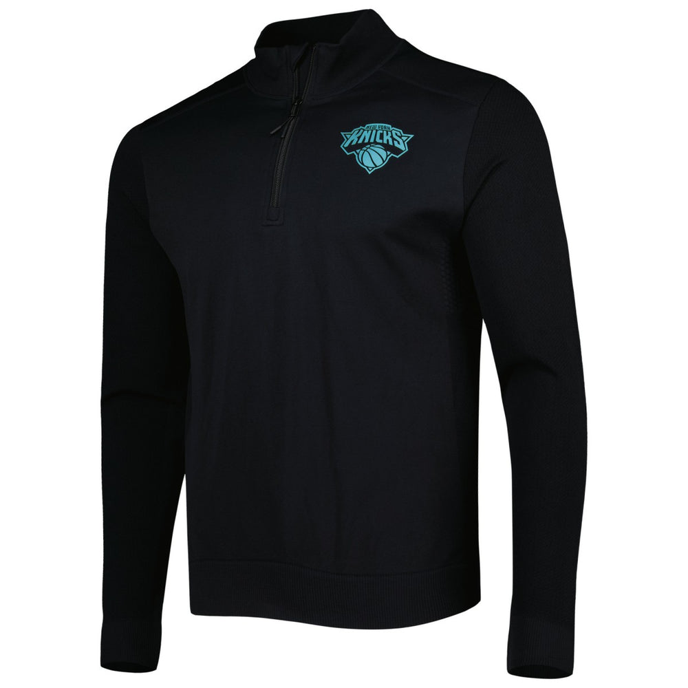 New York Knicks Levelwear Nano Engineered Knit Fabric Quarter-Zip Jacket Black