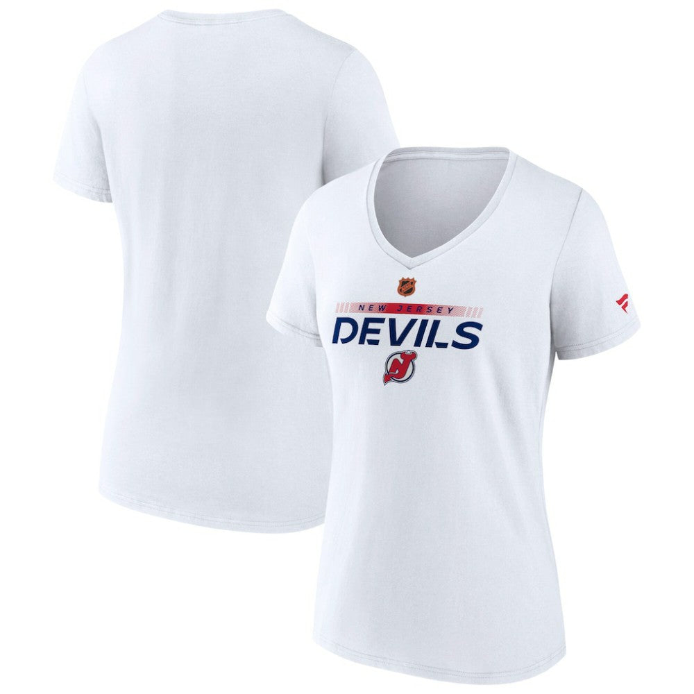 New Jersey Devils Fanatics Women's Special Edition V-Neck T-Shirt - White | US 4660153