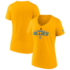 St. Louis Blues Fanatics Women's Special Edition V-Neck T-Shirt - Gold | US 4660156