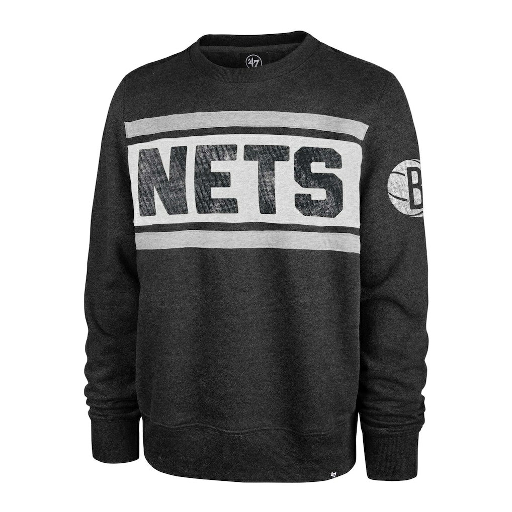 Brooklyn Nets '47 Tribeca Emerson Pullover Sweatshirt Heather Black - 47 brand outlet