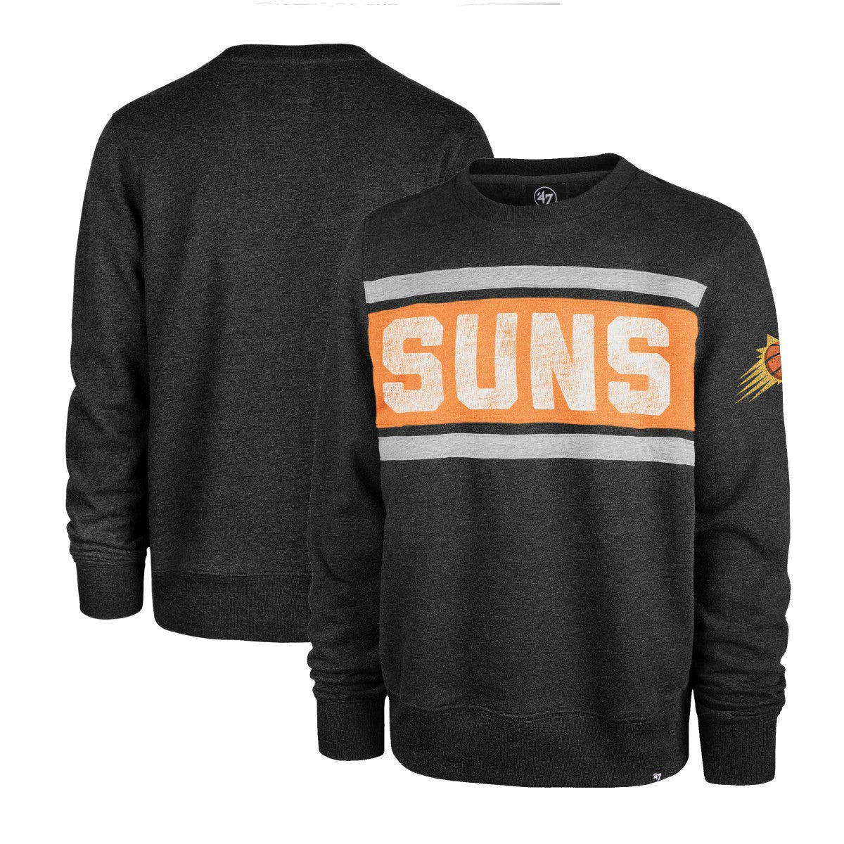 Phoenix Suns '47 Tribeca Emerson Pullover Sweatshirt Heather Black - 47 brand outlet