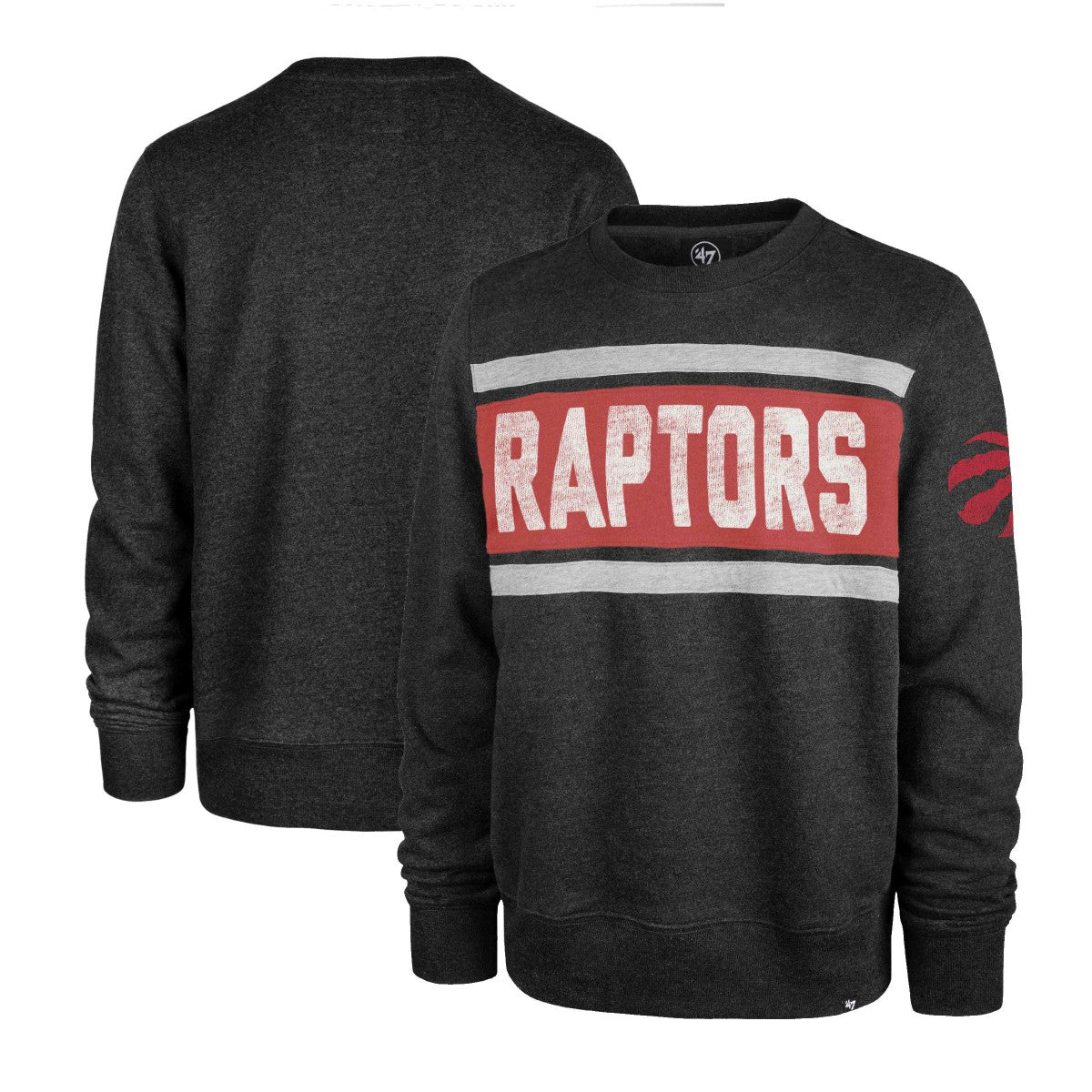 Toronto Raptors '47 Tribeca Emerson Pullover Sweatshirt Heather Black - 47 brand