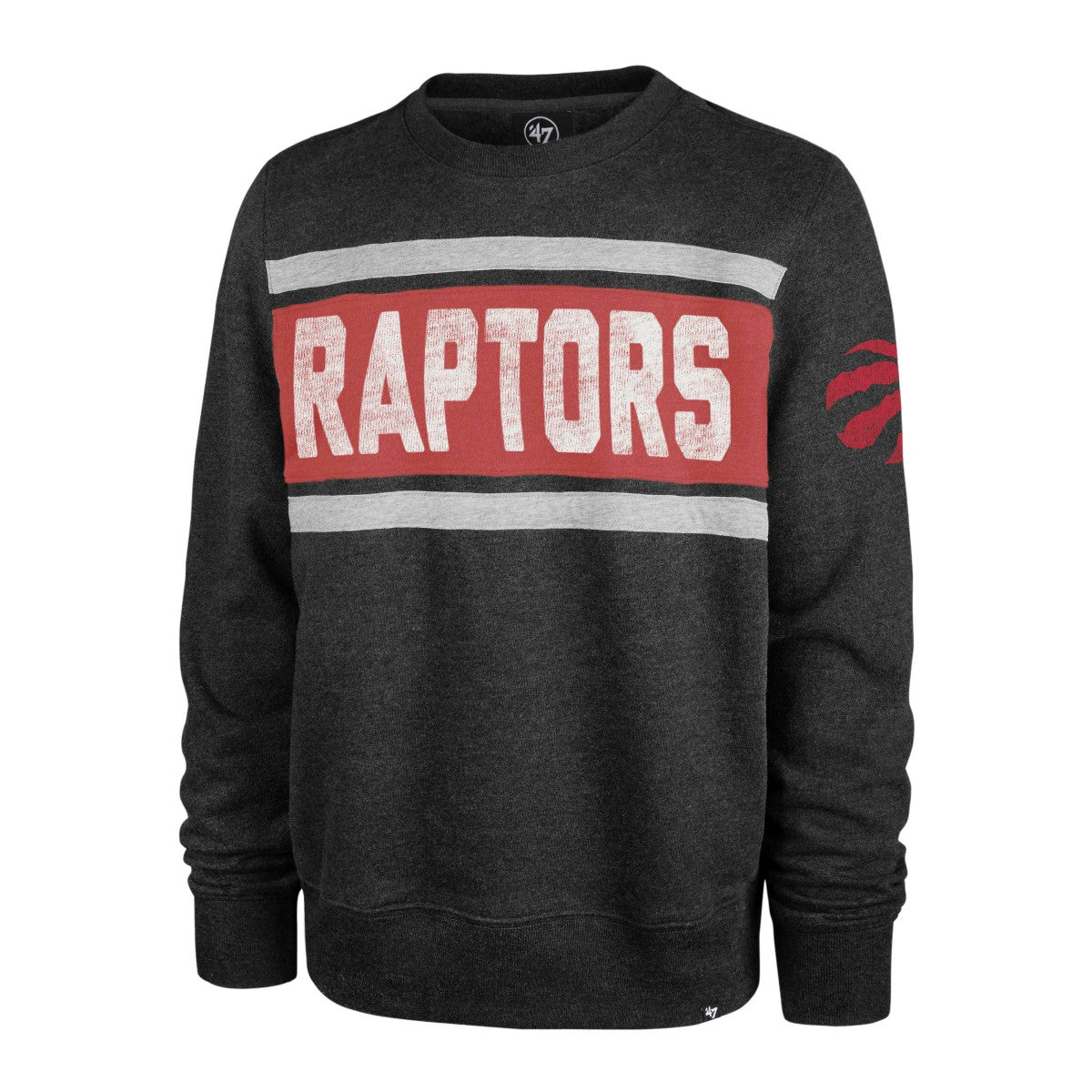 Toronto Raptors '47 Tribeca Emerson Pullover Sweatshirt Heather Black - 47 brand