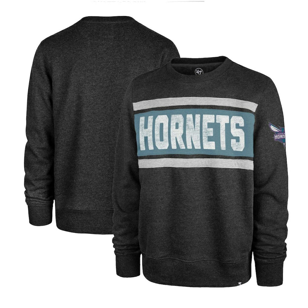 Charlotte Hornets '47 Tribeca Emerson Pullover Sweatshirt Heather Black - 47 brand outlet