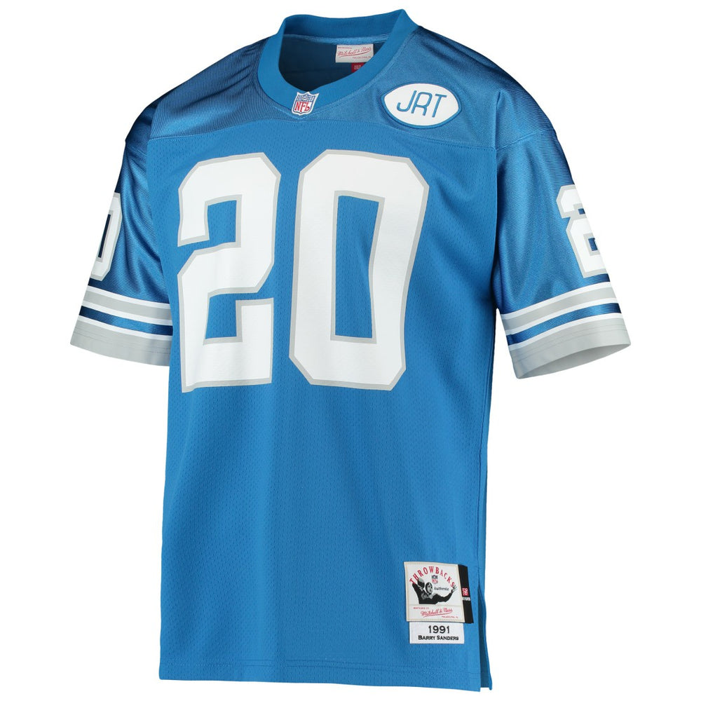 Barry Sanders Detroit Lions 1991 Authentic Throwback Retired Player Jersey - Blue Jerseys