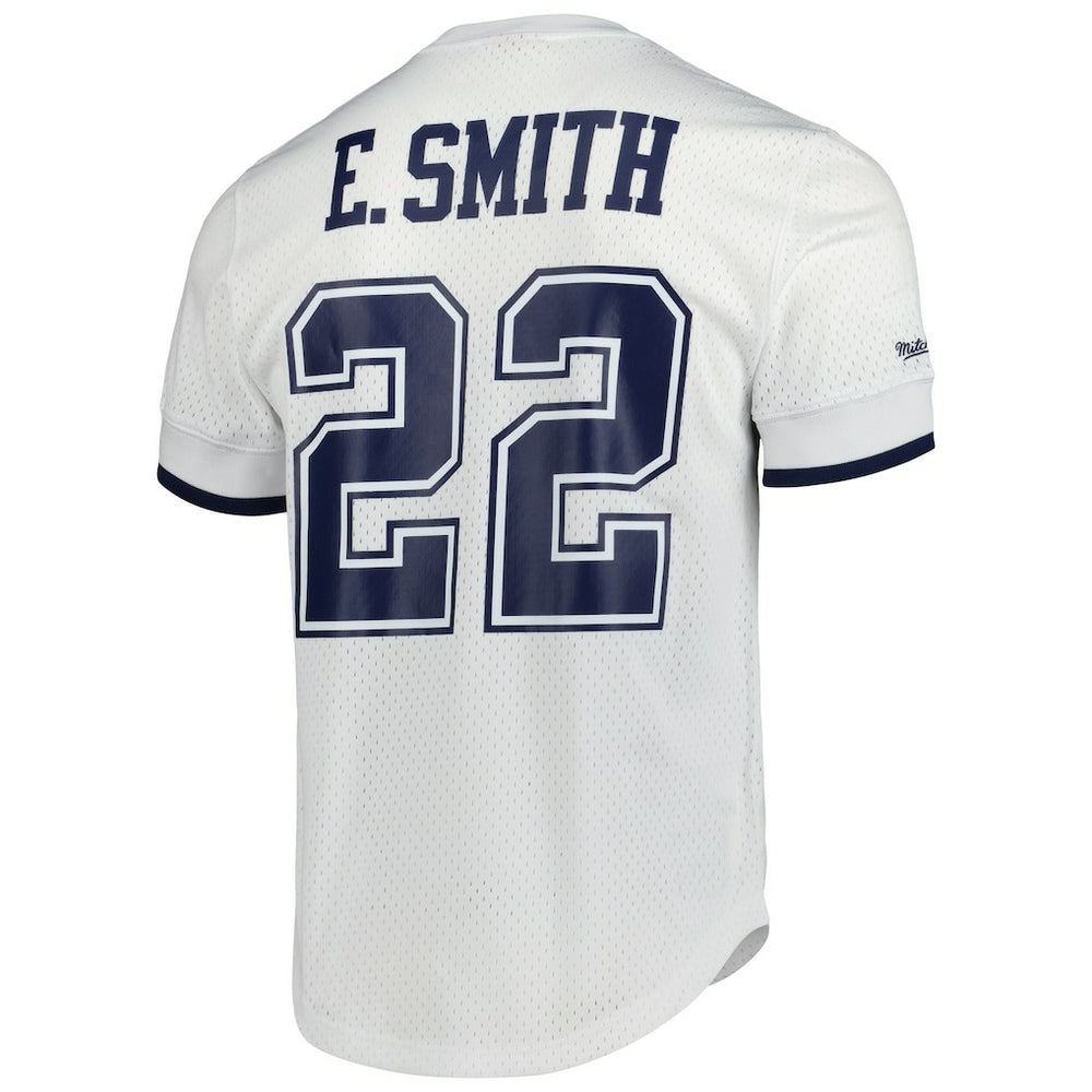 Emmitt Smith Dallas Cowboys Retired Player Name & Number Mesh Top - White Tops